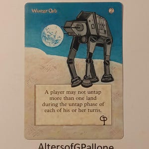 Orbe de invierno revisado de MTG Star Wars Alter Magic The Gathering EDH Old School Commander AT-AT