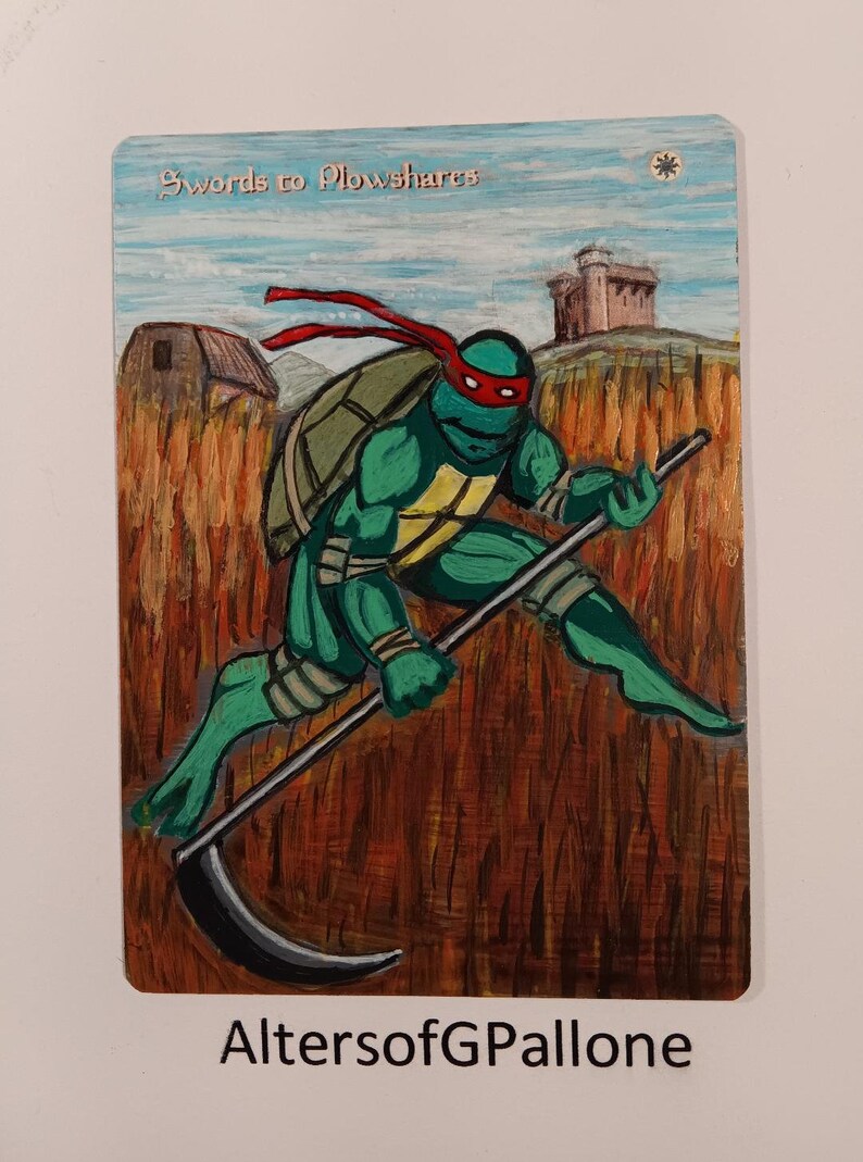 MTG Revised Swords to Plowshares Alter Magic the Gathering EDH Etsy