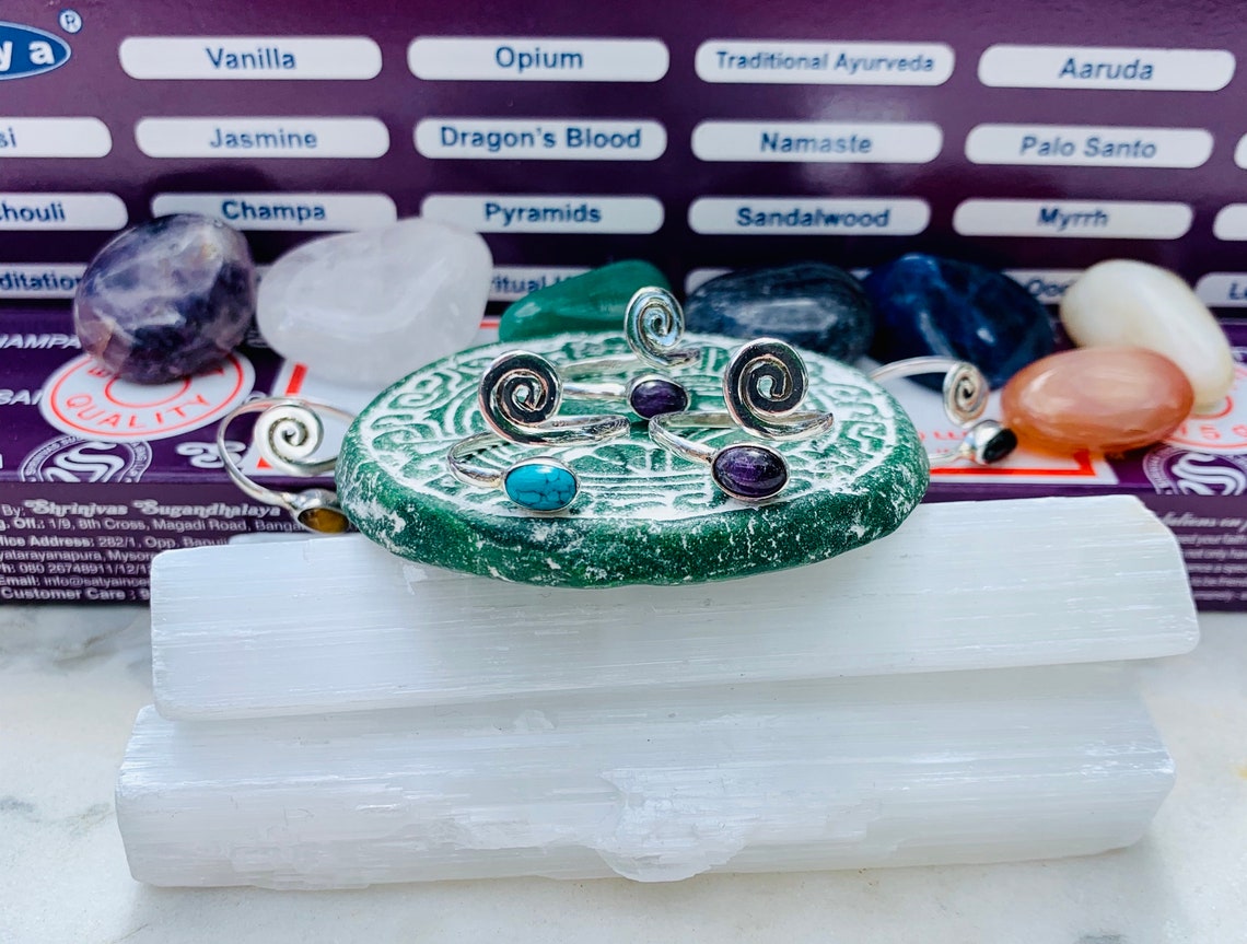 Amethyst ring. Turquoise ring. Silver amethyst ring. Silver | Etsy