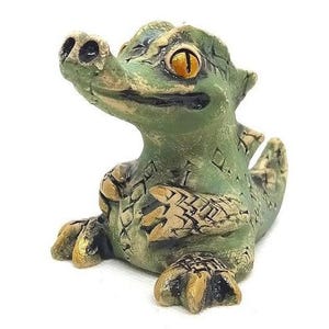 Keramik Figur Krokodil, Alligator, Handgemachte Keramik, Keramik Skulptur, Sammler Geschenk, Made in Ukraine Dekor, Tier Figur, Kunst Dekor