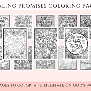 Healing Bible Coloring Pages / Bible Verses Coloring Book Digital Download / Scripture Coloring Book / Printable Coloring Pages