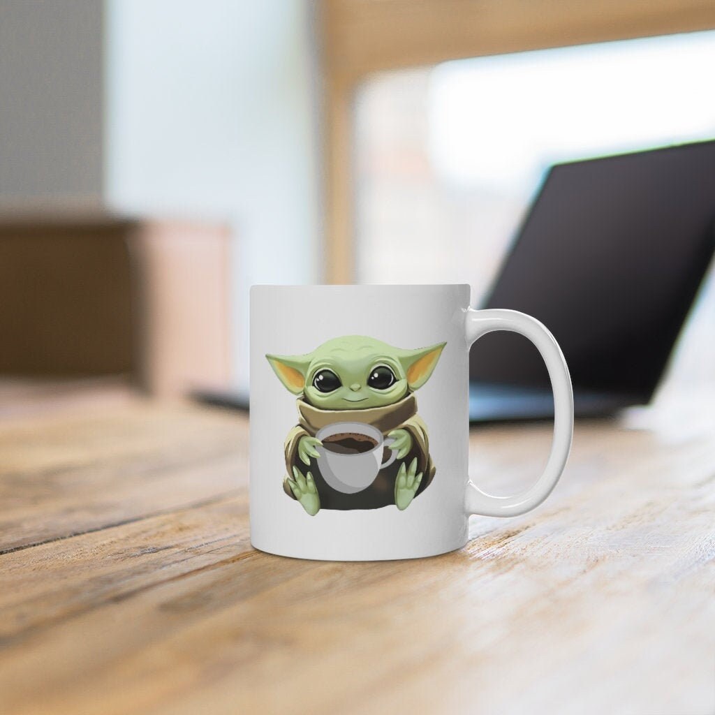Baby Yoda Mug Baby Yoda Coffee Star Wars Mug Etsy