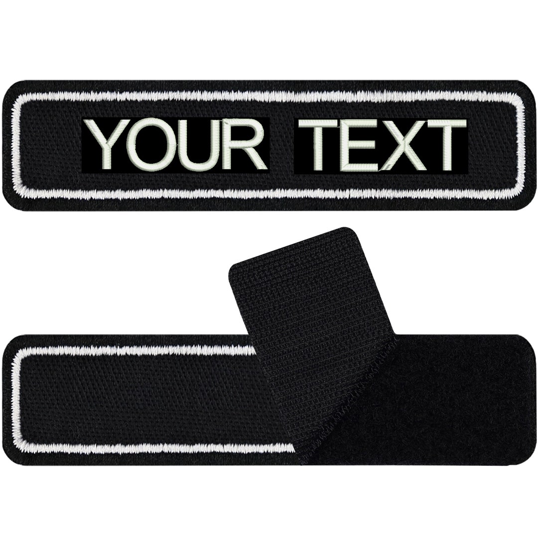 Patch Personalized With Velcro Name Tags for Clothing 100 X 25 Etsy