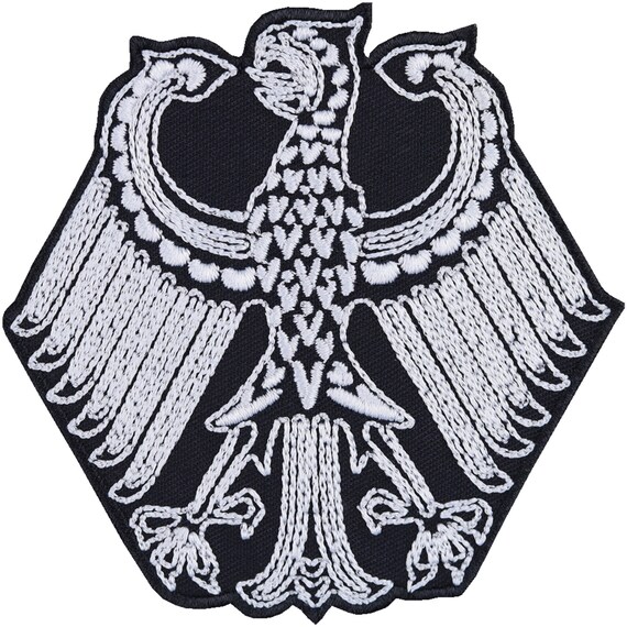 Black GERMANY COAT of ARMS Patch Iron-on Embroidered Applique