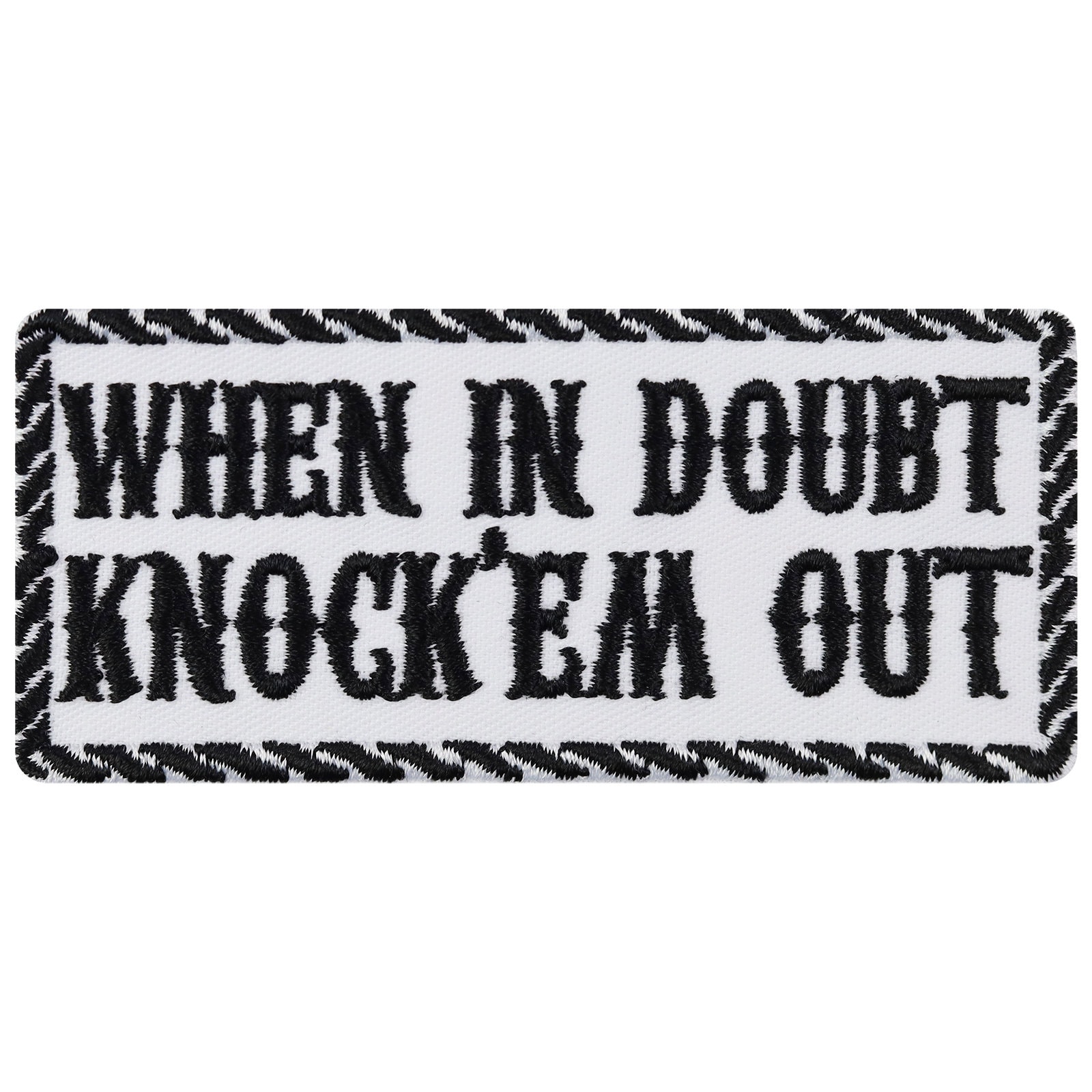 Aufnäher: When doubt knock'em out -  Portugal