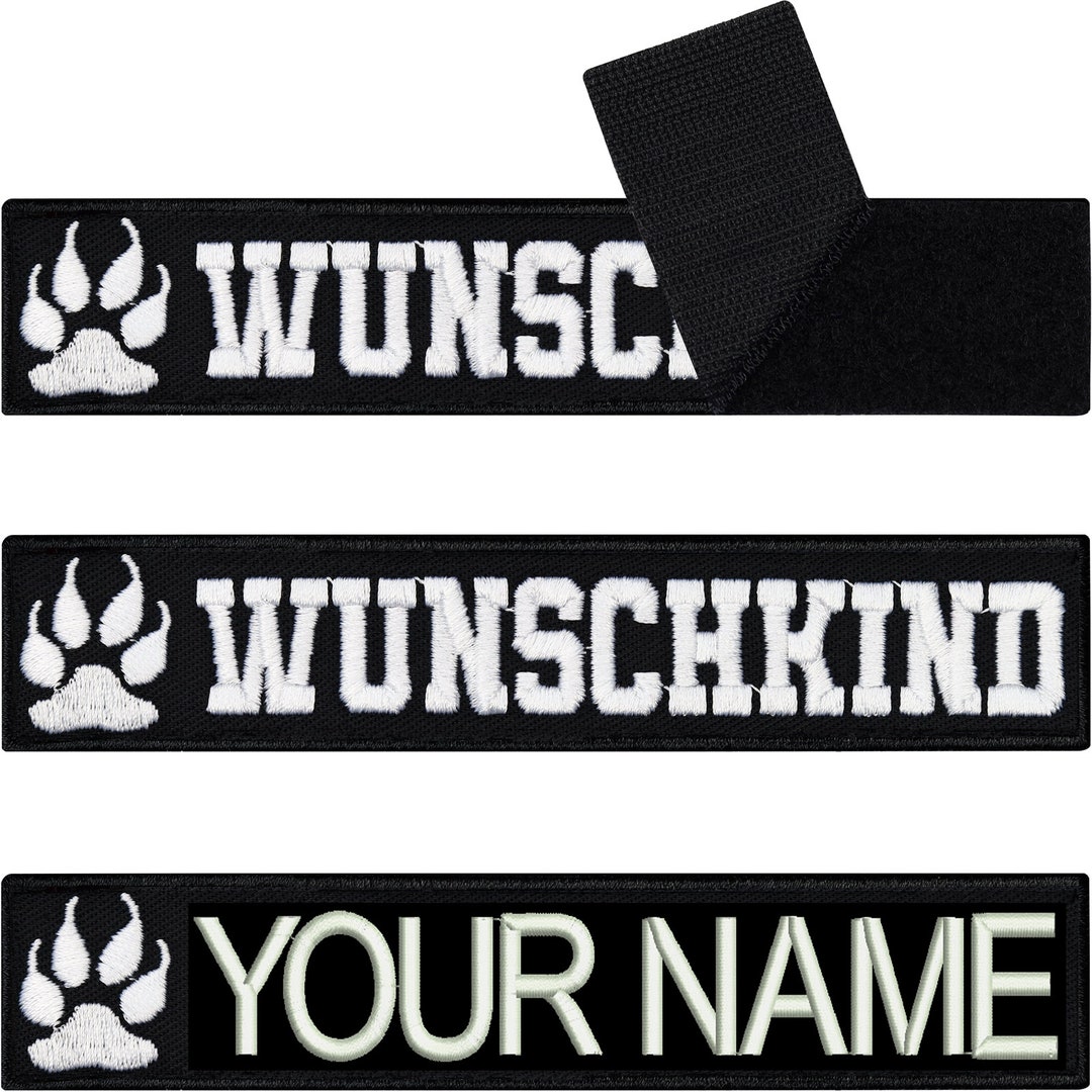 Paw Patches Name Tags Military Velcro Patch Personalized Etsy