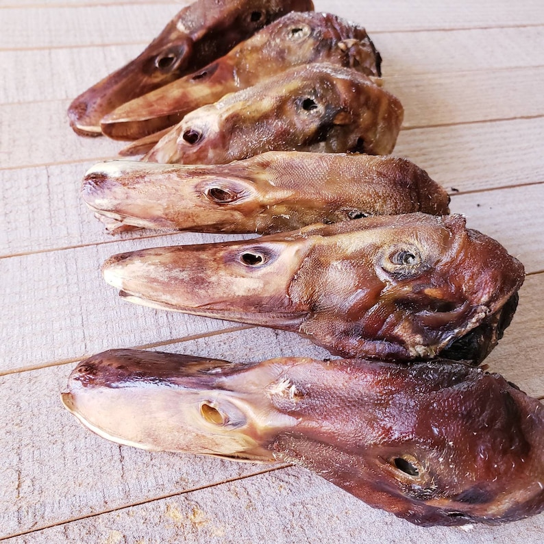 Duck Head Dehydrated Chews For Dog, 100% Natural, Made in USA, Sourced From USA, Single ingredient, No Additives, Healthy Treats 