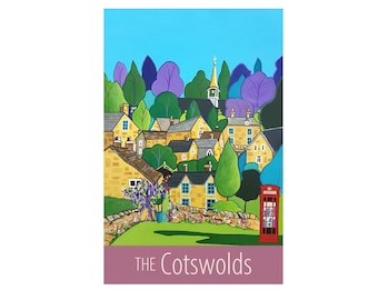 The Cotswolds travel poster print by Susie West