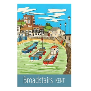Broadstairs Kent travel poster print by Susie West