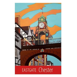 Impressão de pôster de viagem de Chester Eastgate por Susie West