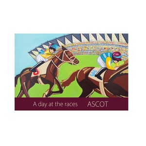 Ascot Day at the Races travel poster print by Susie West