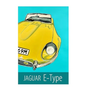 Jaguar E-Type poster print by Susie West