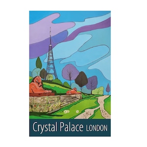 Crystal Palace travel poster print by Susie West