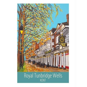 Royal Tunbridge Wells travel poster print by Susie West