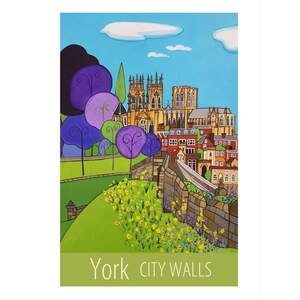 York City Walls travel poster print by Susie West