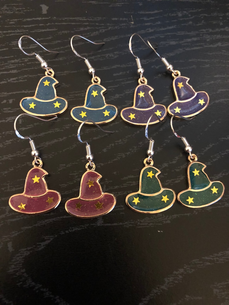 Witch Hat Dangle Earrings