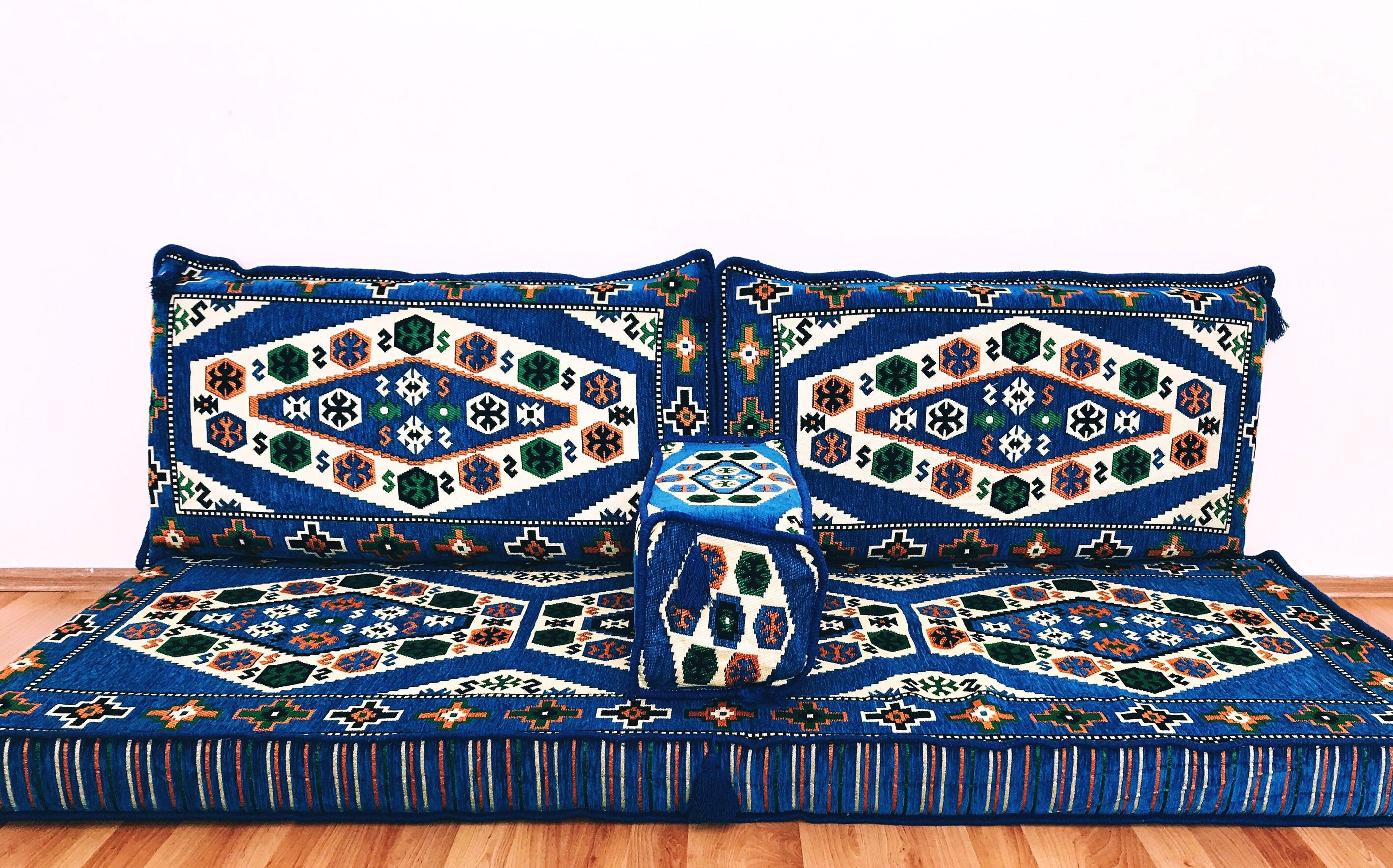 TURKISH Sofaarabic Floor Seating Sofablue Turkish Etsy