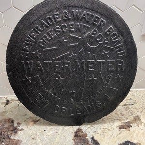 Custom Authentic New Orleans Water Meter Cover replacement for original lid