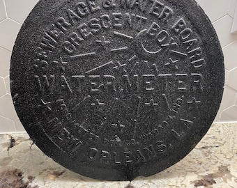 Custom Authentic New Orleans Water Meter Cover replacement for original lid