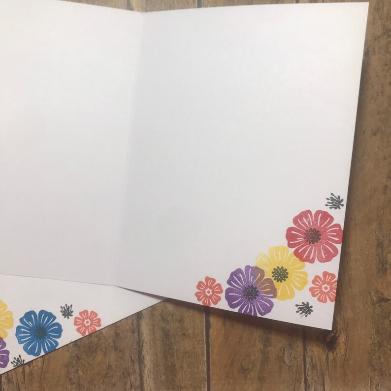 3 Card Set Send Someone Flowers to Cheer Them Up. Comes With Etsy Denmark