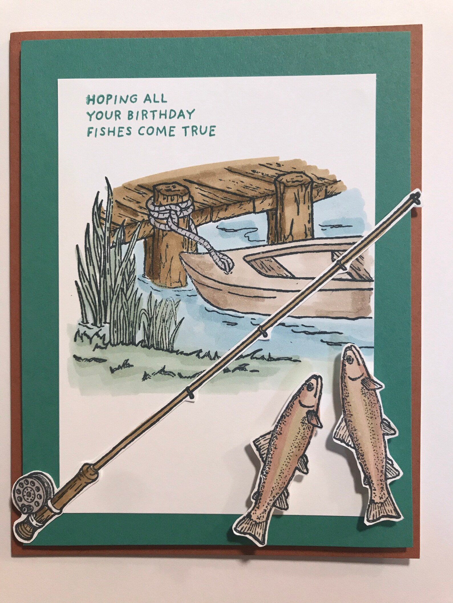 Fishing Birthday Cards Lets Go Fishing / Fishin FREE - Etsy