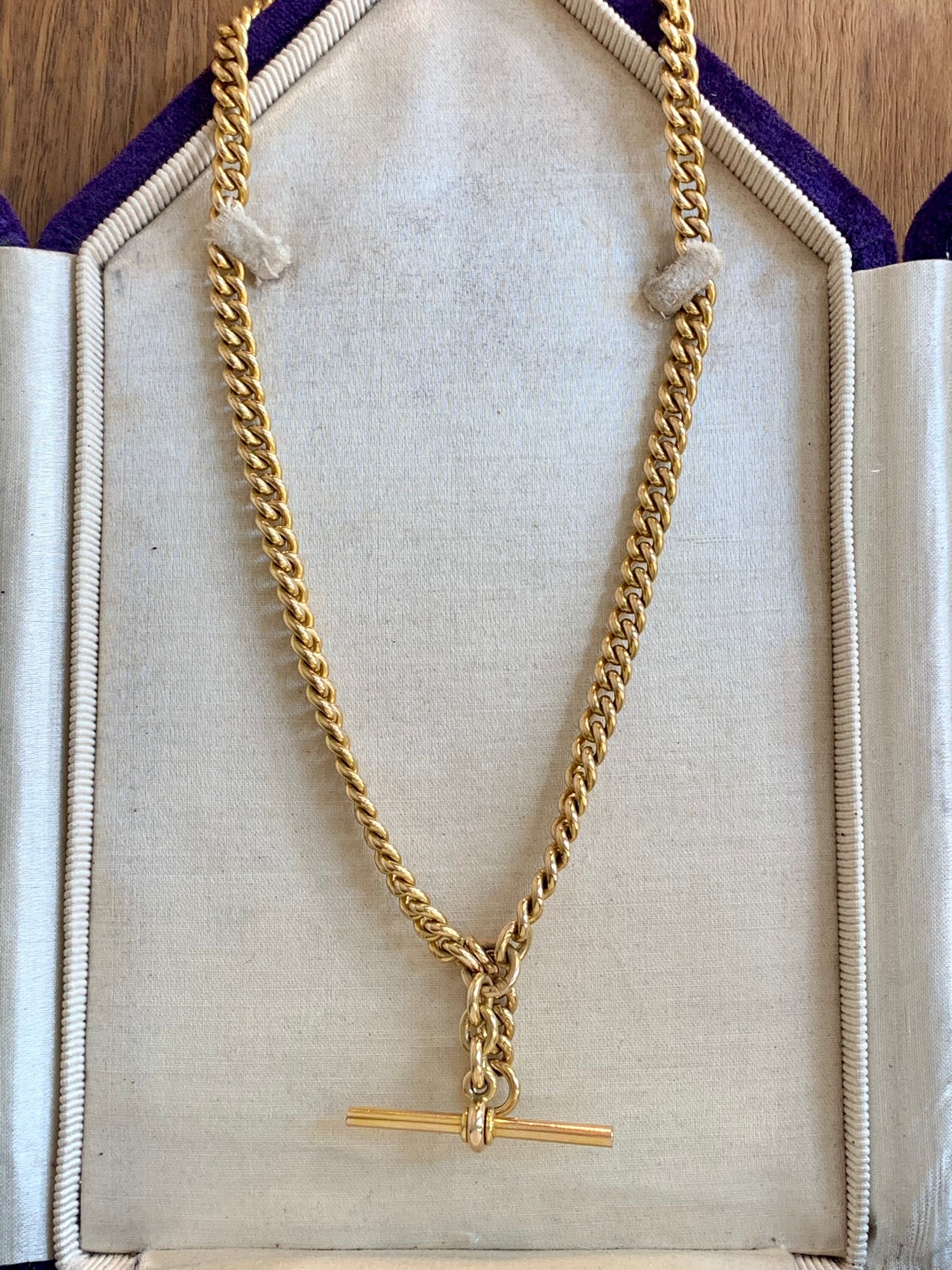 Antique 15k Solid Gold T Bar Necklace Pocket Watch Choker Etsy