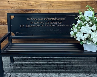 Custom Metal Memorial/Celebration Of Life Bench 6’