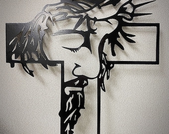 Jesus Metal Cross Sign