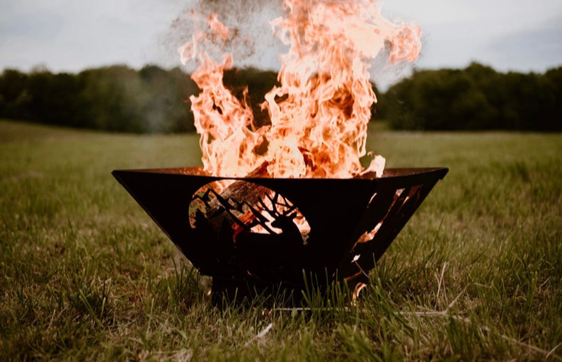 LARGE Custom Heavy Duty Portable Metal Fire Pit image 2