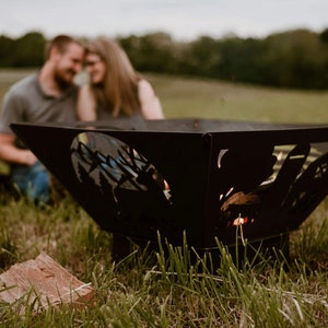 LARGE Custom Heavy Duty Portable Metal Fire Pit image 4