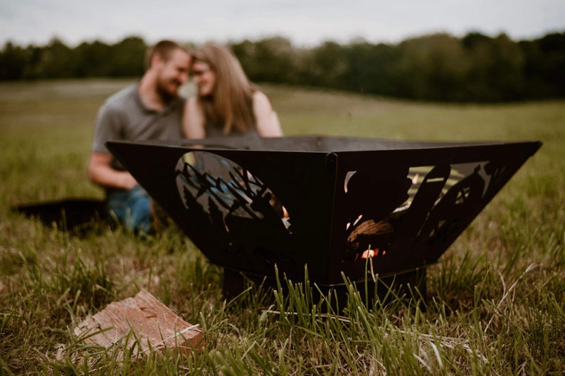 LARGE Custom Heavy Duty Portable Metal Fire Pit image 4