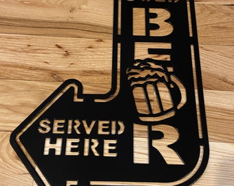 Metal Beer Sign