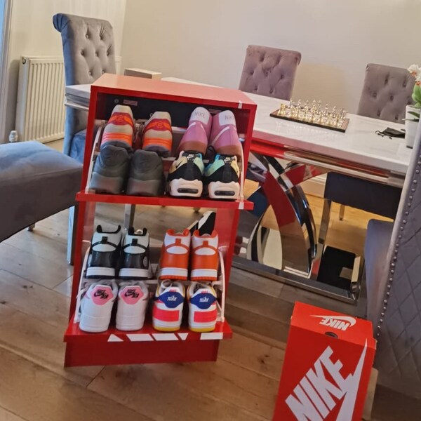 custom nike shoe storage box