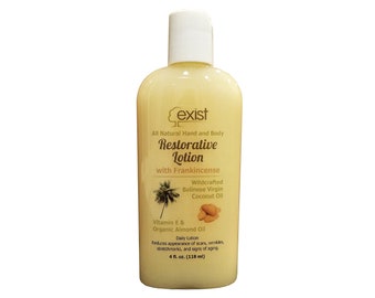 Lotion with Frankincense - Natural Restorative Lotion - no chemical emulsifiers, no preservatives, no water