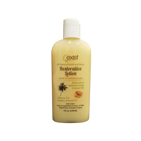 Lotion with Frankincense - Natural Restorative Lotion - no chemical emulsifiers, no preservatives, no water