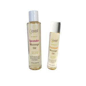 Organic Massage Oil - Organic sweet almond oil blended with your choice of 25 organic essential oils