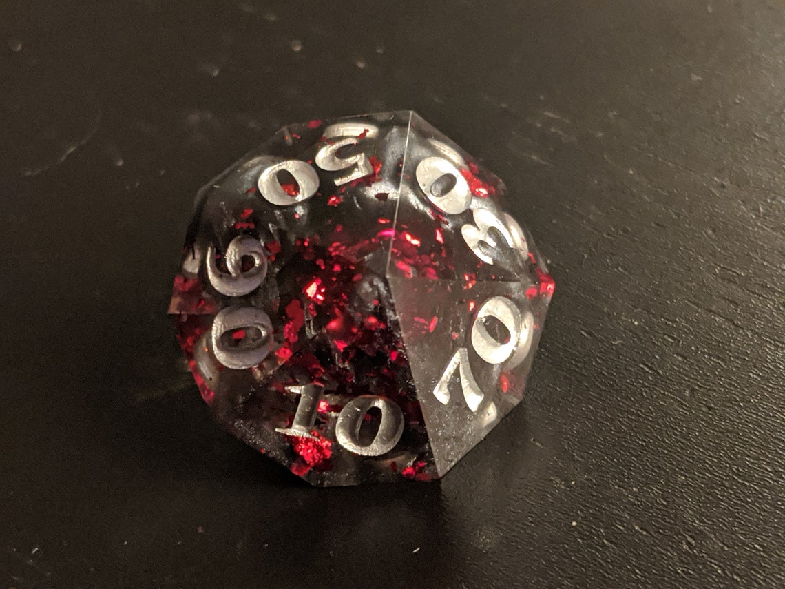 Fire Ruby liquid core D20 Etsy