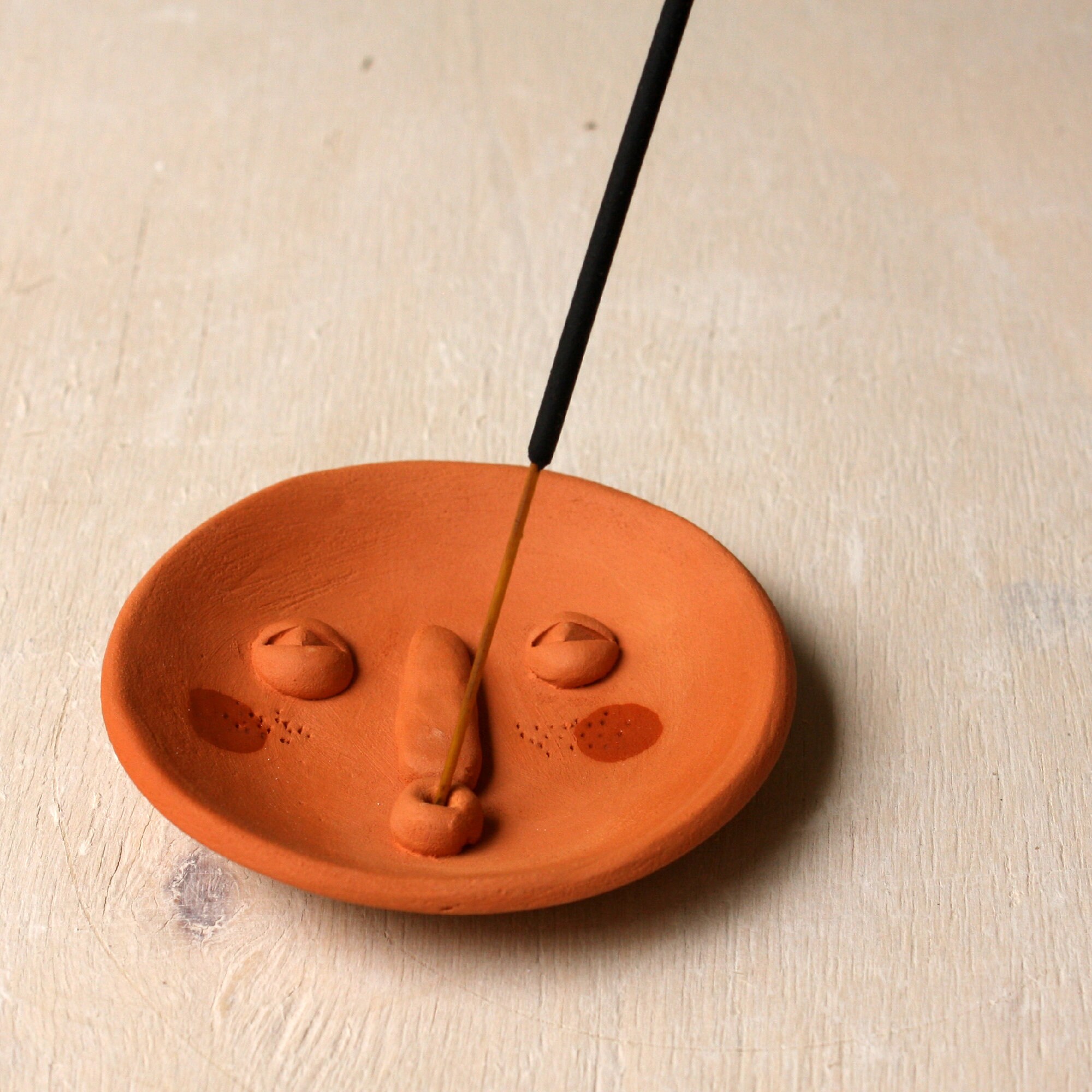 Red Face/ Ceramic Incense Holder / Ceramic Incense Burner Etsy UK