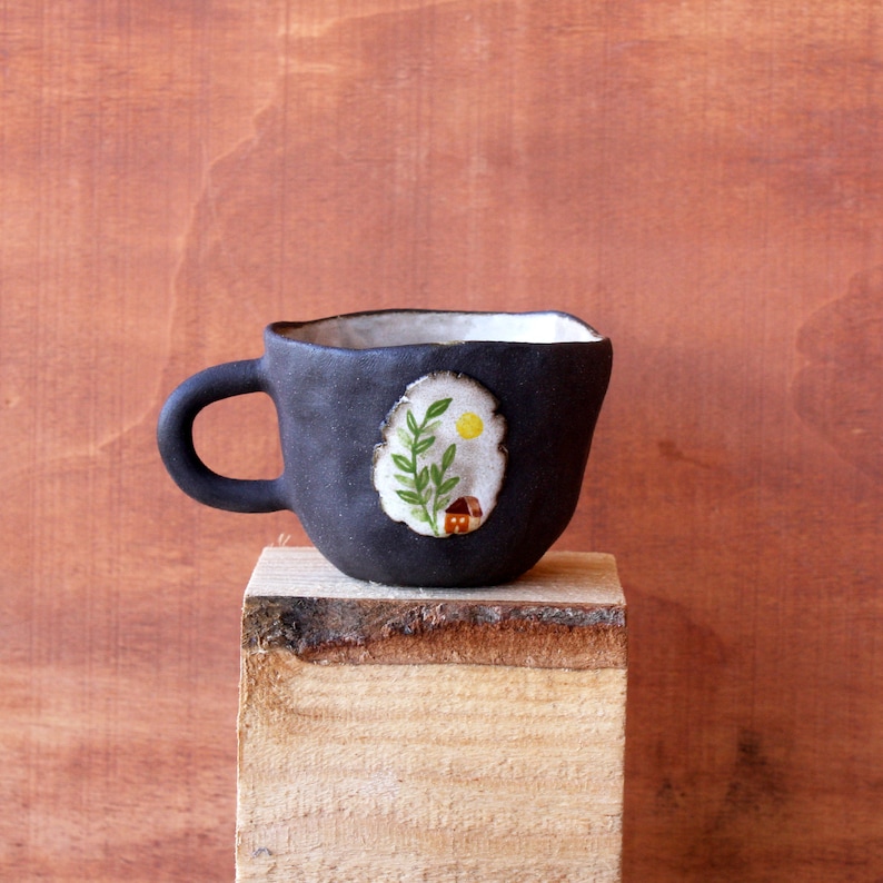 home sweet home cup, Ceramic cup, ceramic mugs, coffee lover, handmade cup, lavender painting, cup, mug image 1