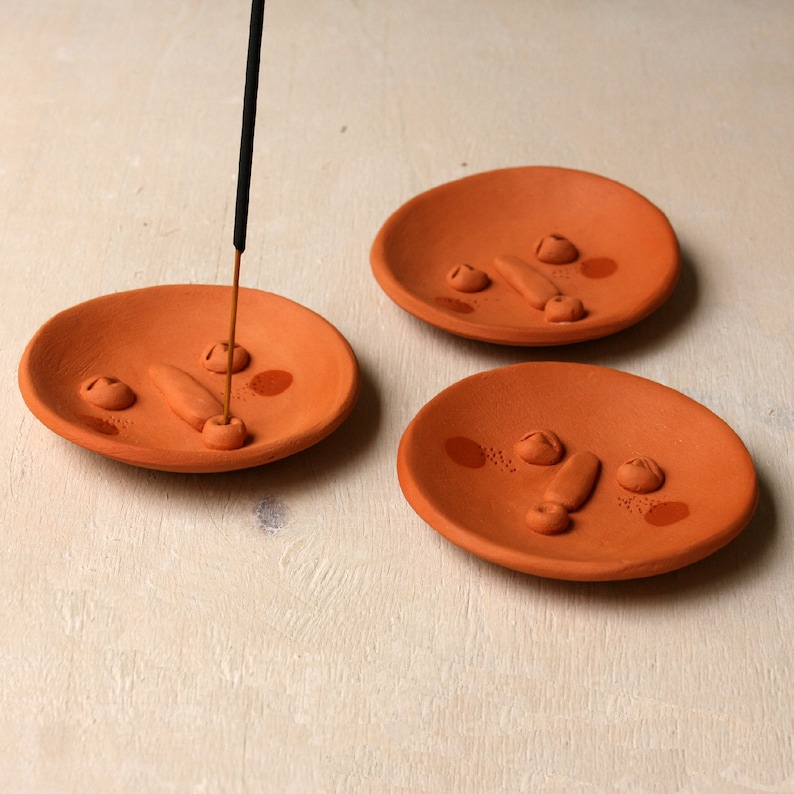 Red Face/ Ceramic Incense Holder / Ceramic Incense Burner Etsy