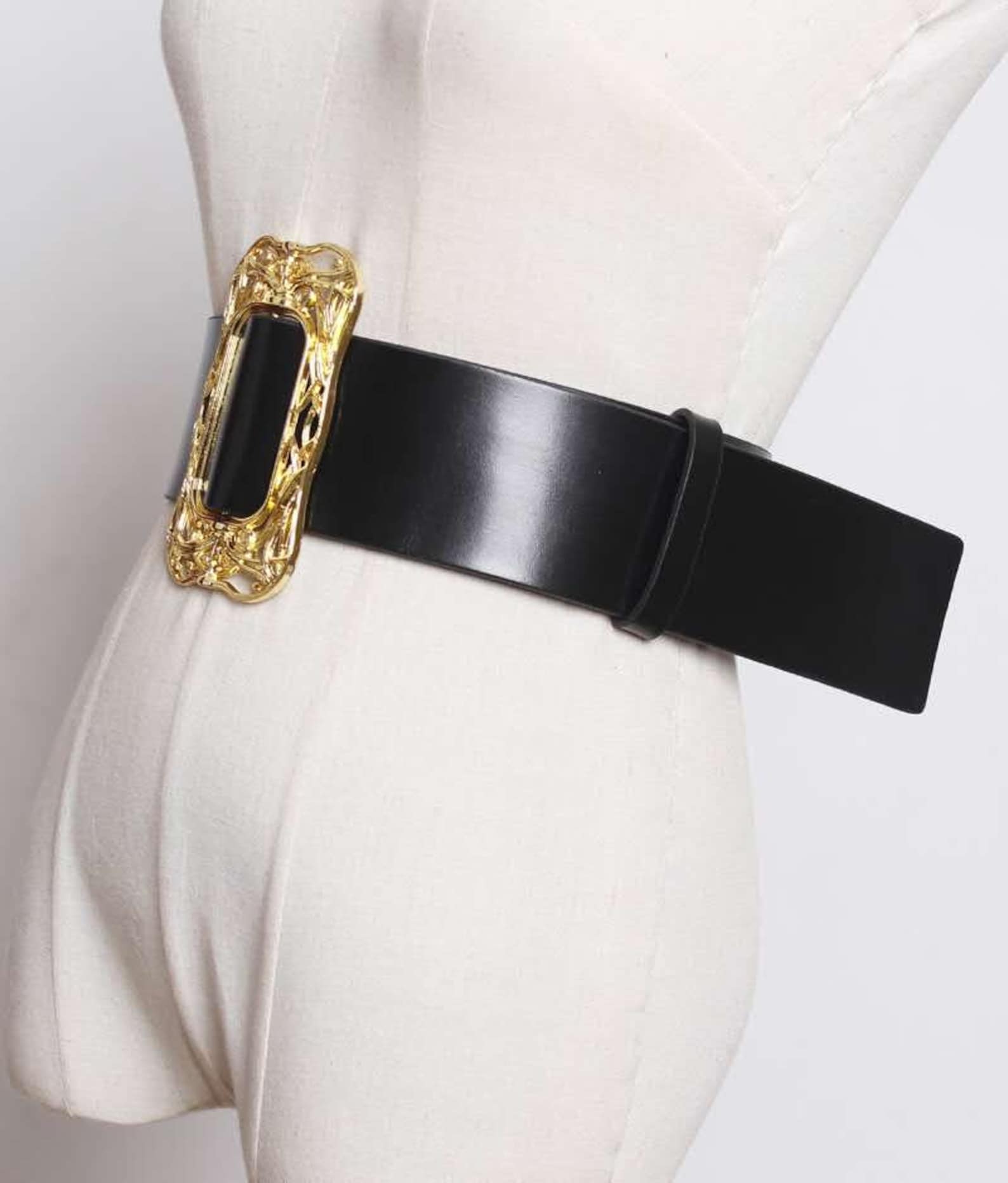 womens black waist belt