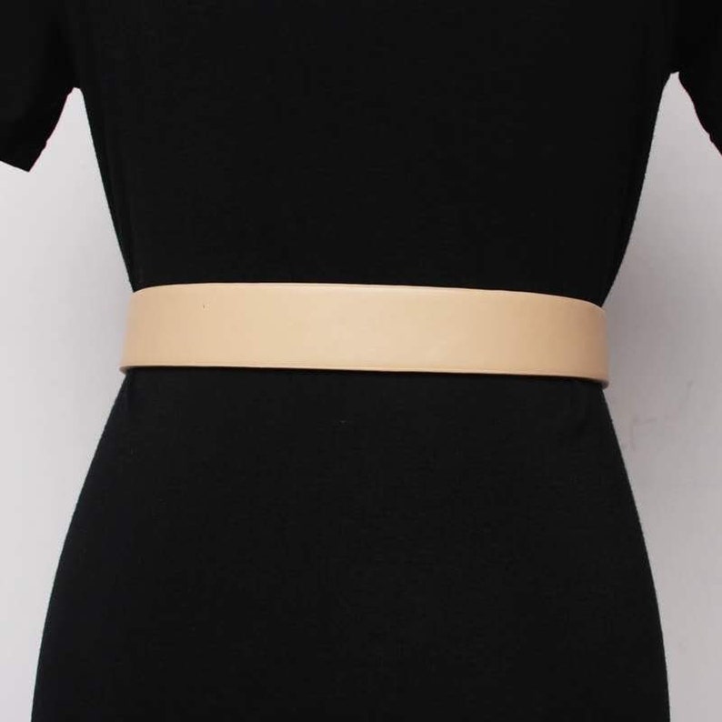 Long and Thin Waist Beltpu Leather Beltswaist Beltdress Etsy