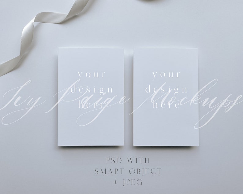 4x6 Invitation Mockup Double Sided Card Mock up 4x6 ...