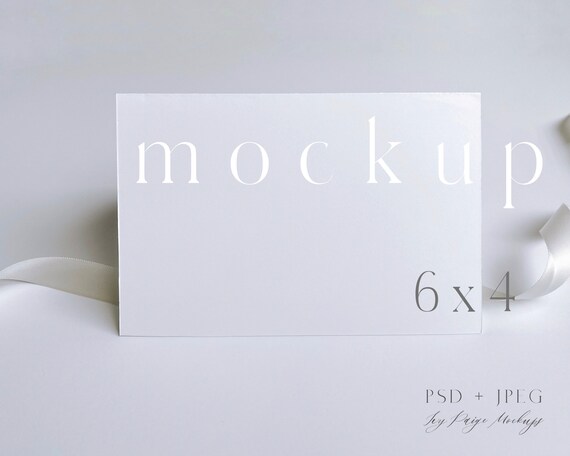 Download 4x6 Folded Card Mockup Landscape Card Mockup 6x4 Wedding Etsy