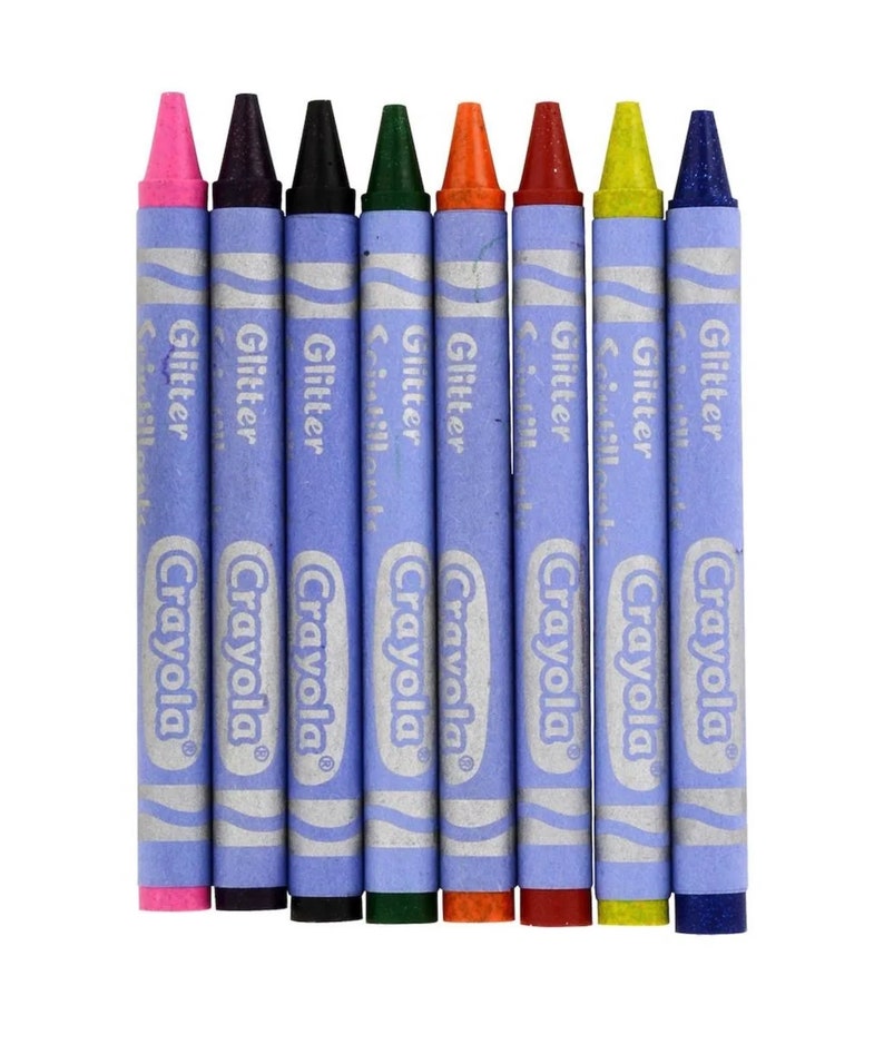 2 Crayola Glitter Crayons 8 Pack Etsy