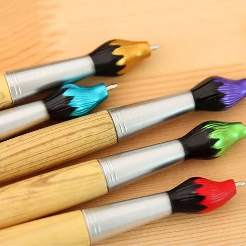 Colorful Fun Paint Brush Stationary Pen Etsy
