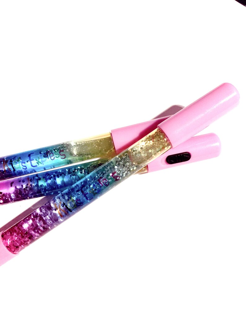 Glitter LED Liquid Glow Gel Pen Etsy