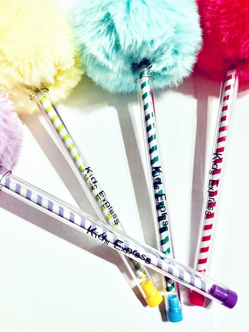 Unicorn Pom Pom Gel Pen Etsy