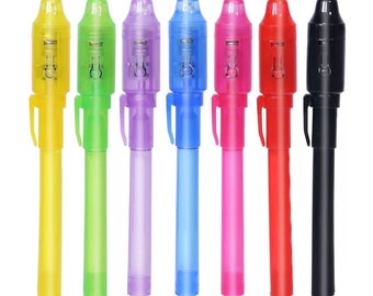 Christmas Gift Invisible Ink Pen with UV Light 18 Pack Magic Marker Spy Pen for Party Favors 