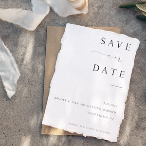 Save the Date Minimalist Elegant Classic Editable Wedding Invitation Simple Invite Card Save Our Date Digital Download Template BROOK #01